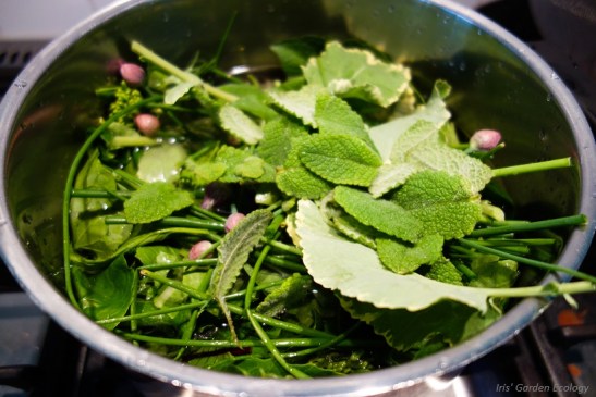 alle groenten in de pan